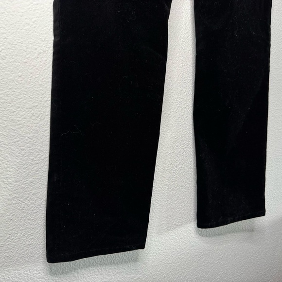 Sundance Velveteen Jeans Black Size 6 Stretch Velvet Quiet Luxury Academia Mod - Picture 9 of 16